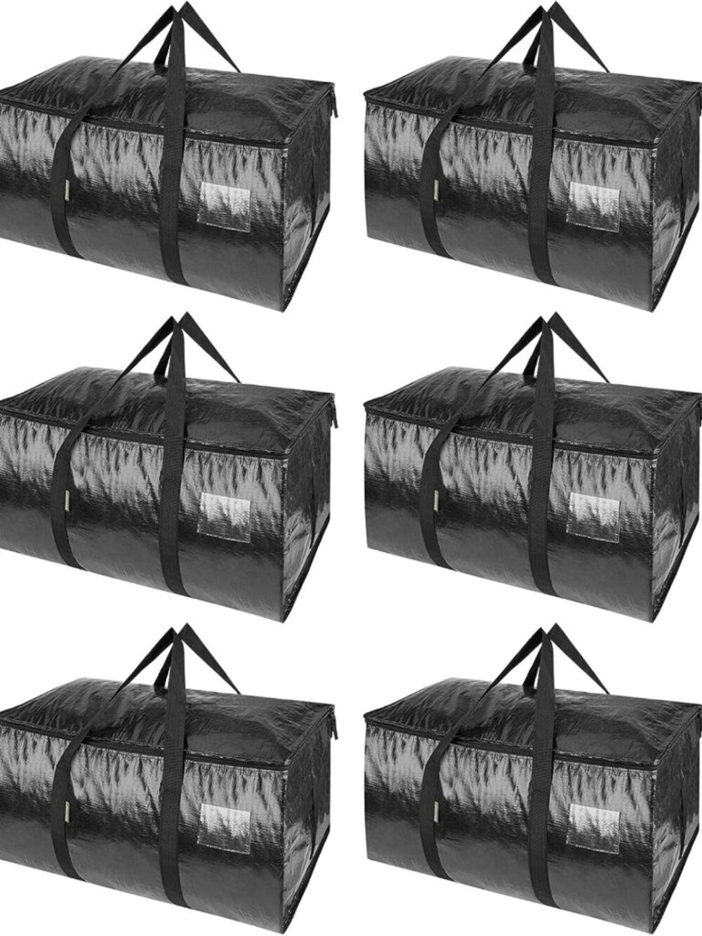 Oversized Heavy-Duty Storage Bags - 6-Pack with Reinforced Handles for Moving